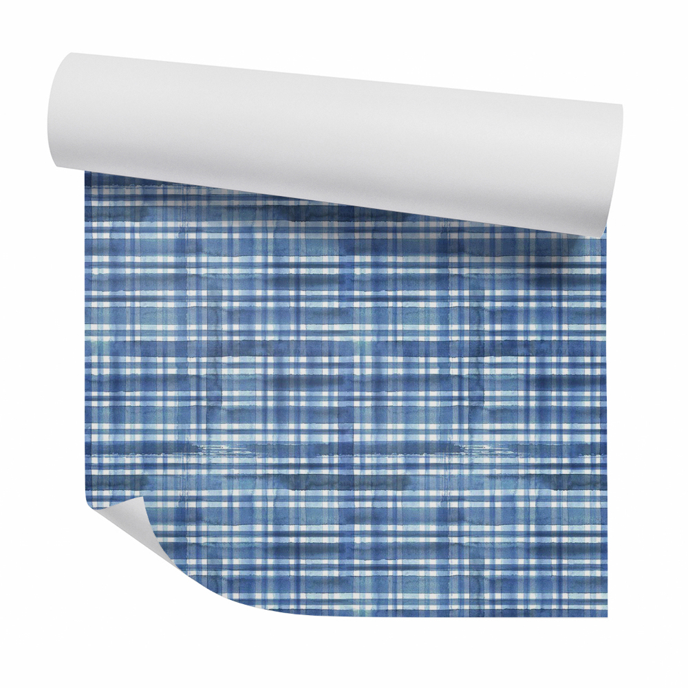 Tapet perete Pete de zăbrele decorative albastre