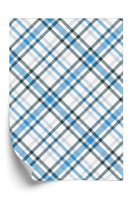 Tapet decorativ carouri albastre și albe