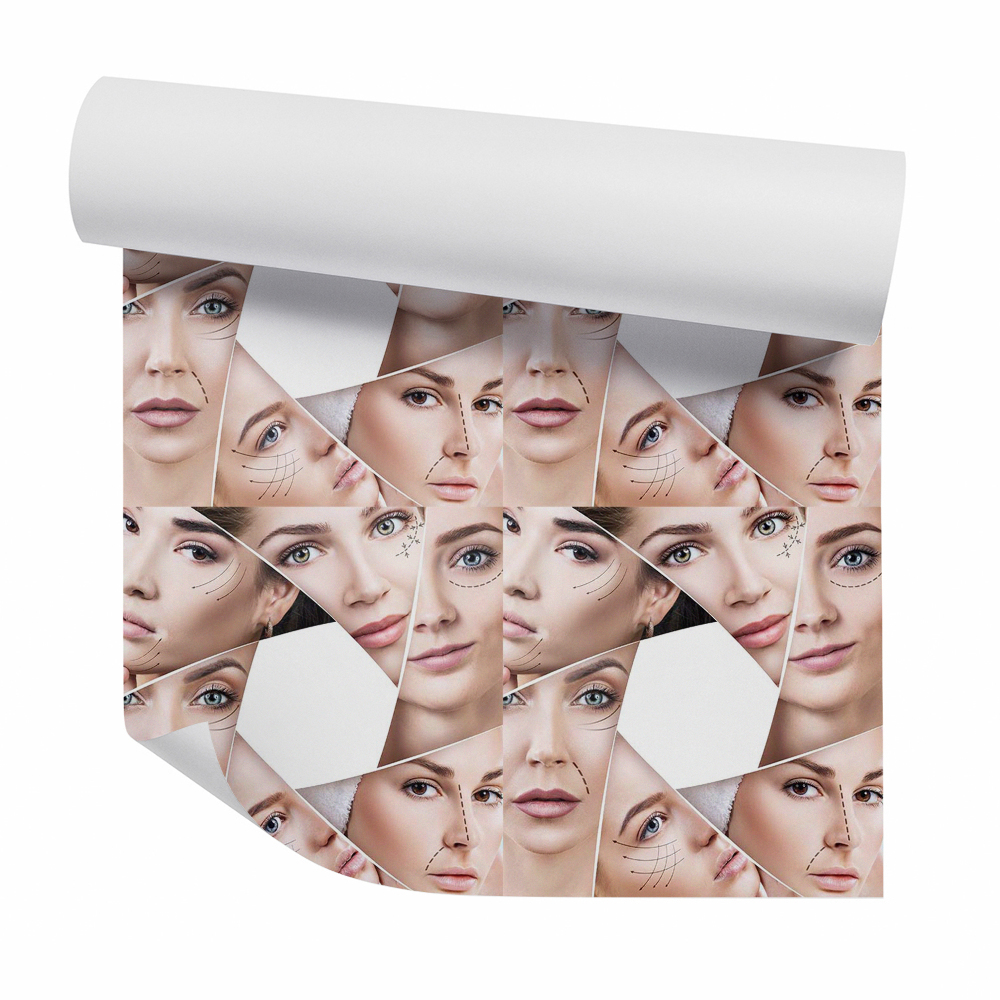 Tapet de perete Machiajul zilnic al fețelor abstracte