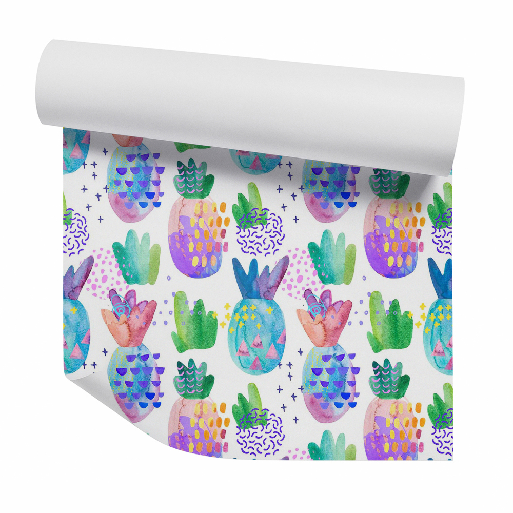 Tapet decorativ Abstracție de ananas multicolore