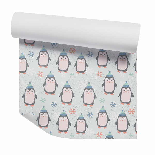 Tapet decorativ Pinguini adorabili în pălării