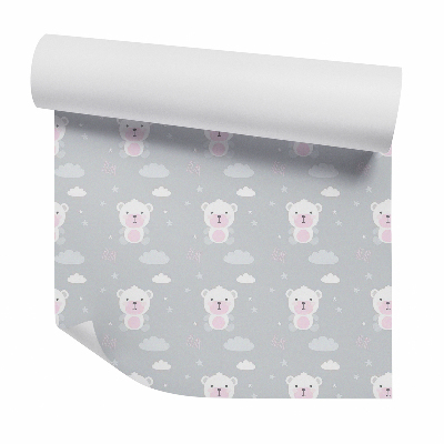 Tapet de perete Mici ursuleți de pluș și nori