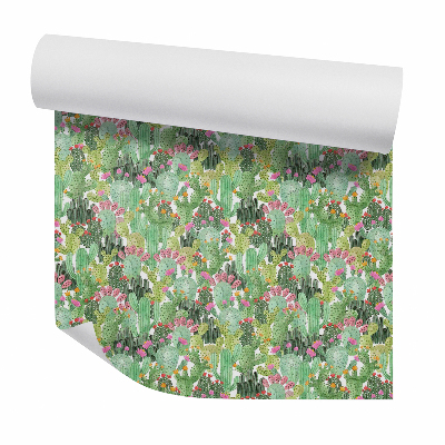 Tapet Înflorire model dens cactusi mici