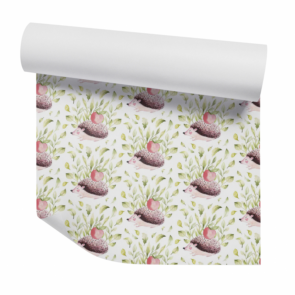 Tapet decorativ Micul arici cu un măr