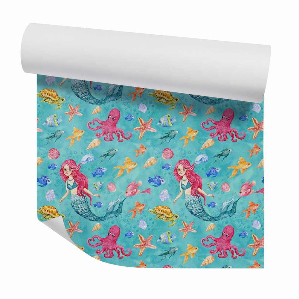 Tapet perete Sirenă în lumea subacvatică