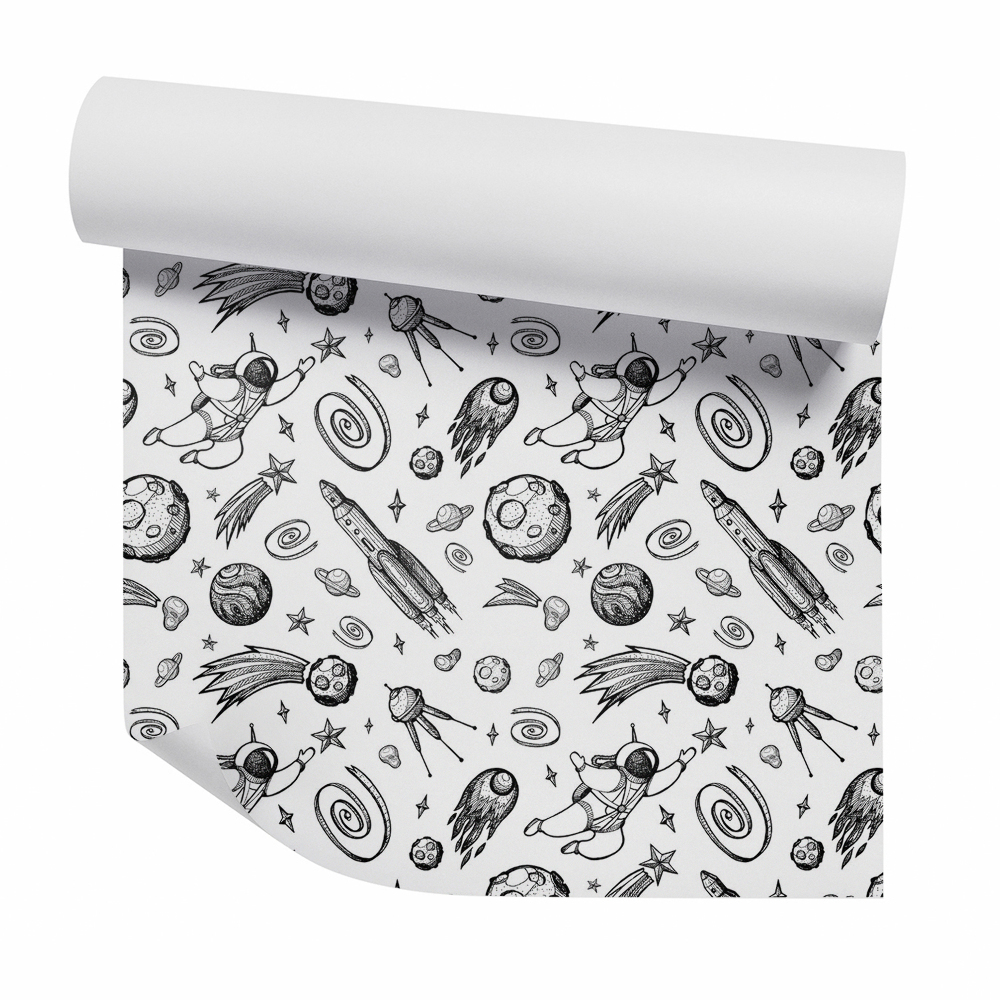 Tapet perete Astronaut în fundal strălucitor al planetei spațiale