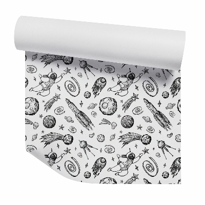 Tapet perete Astronaut în fundal strălucitor al planetei spațiale