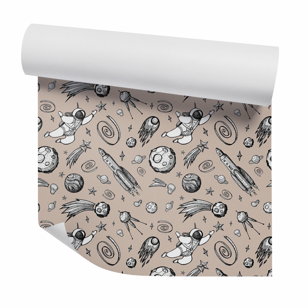 Tapet perete Rachetă spațială astronaută