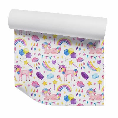 Tapet decorativ Țara curcubeului de unicorni
