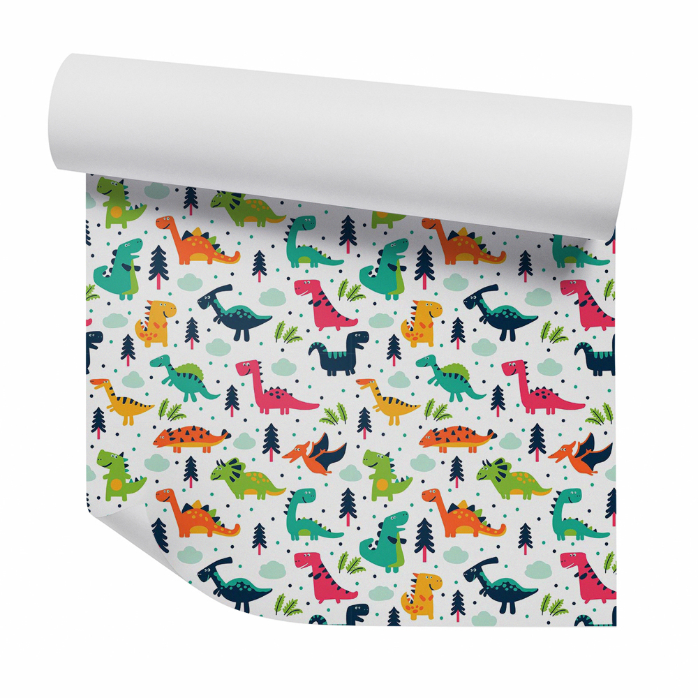 Tapet decorativ Natura dinozaurilor colorate