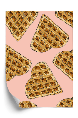 Tapet perete Vafe în formă de inimă