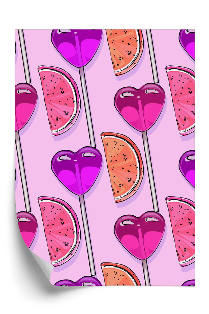 Tapet decorativ Acadele cu inimă