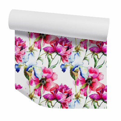 Tapet de perete Acuarelă flori decorative colorate