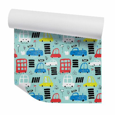 Tapet de perete Mașini cu semne și dungi colorate