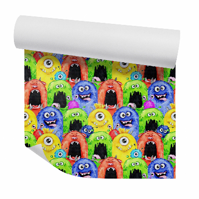 Tapet decorativ Monștri străini veseli colorați