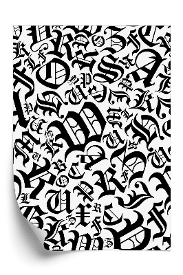 Tapet decorativ Model de alfabet în stil de font gotic