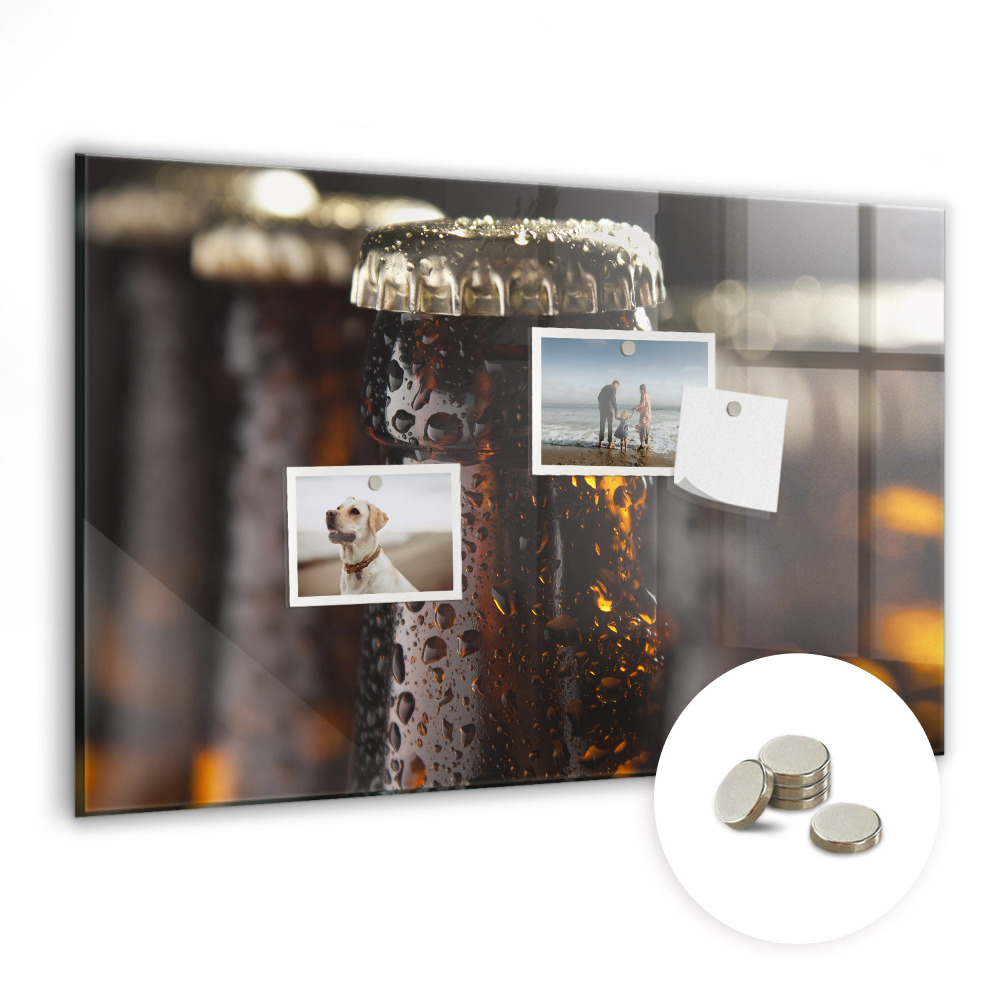 Tablă magnetică de perete Sticle de sticlă