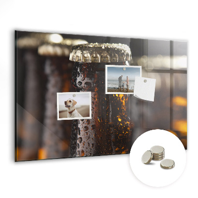 Tablă magnetică de perete Sticle de sticlă