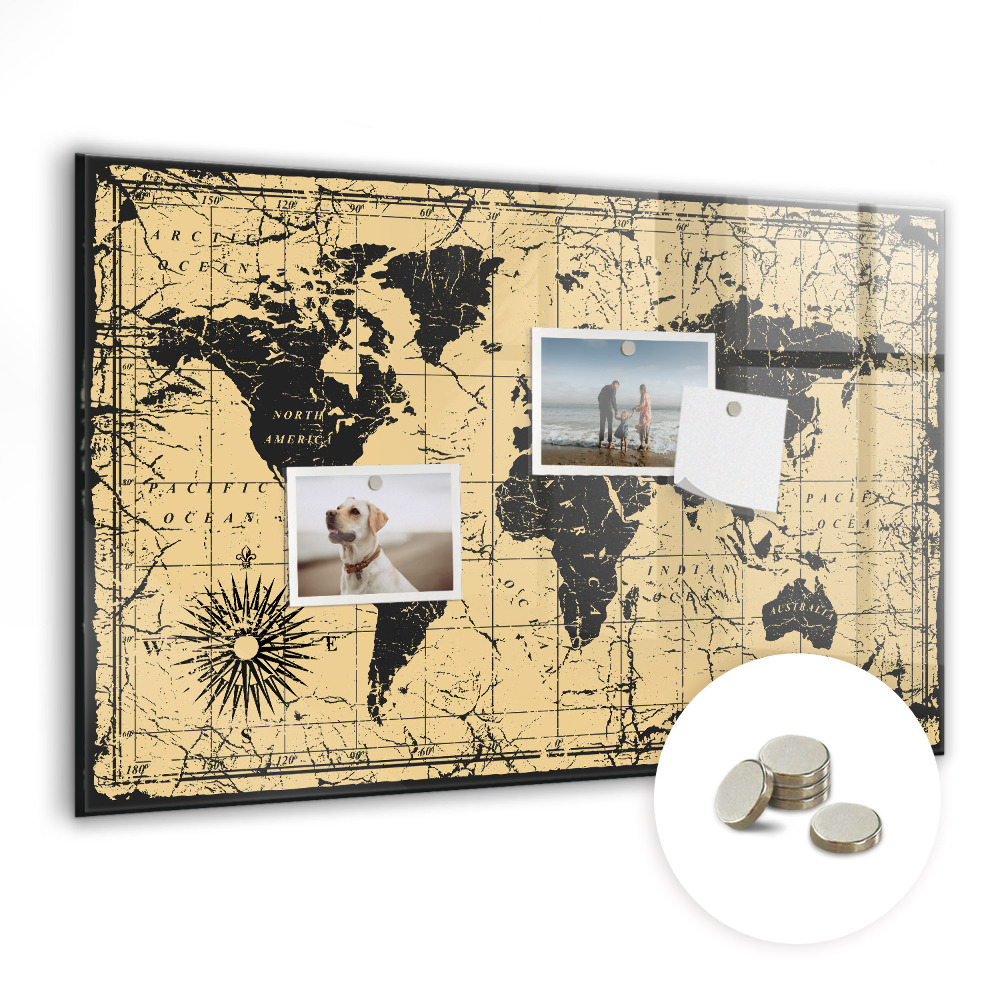 Tablă magnetică copii Harta de comori de epocă