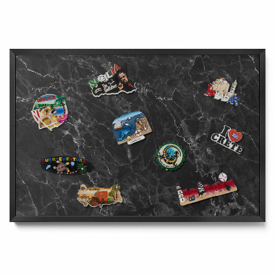 Marmură neagră elegantă Tablă magnetică