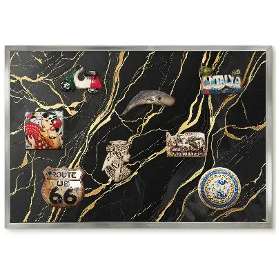 Tablă magnetică de perete cu model abstract Valuri întunecate și linii luminoase