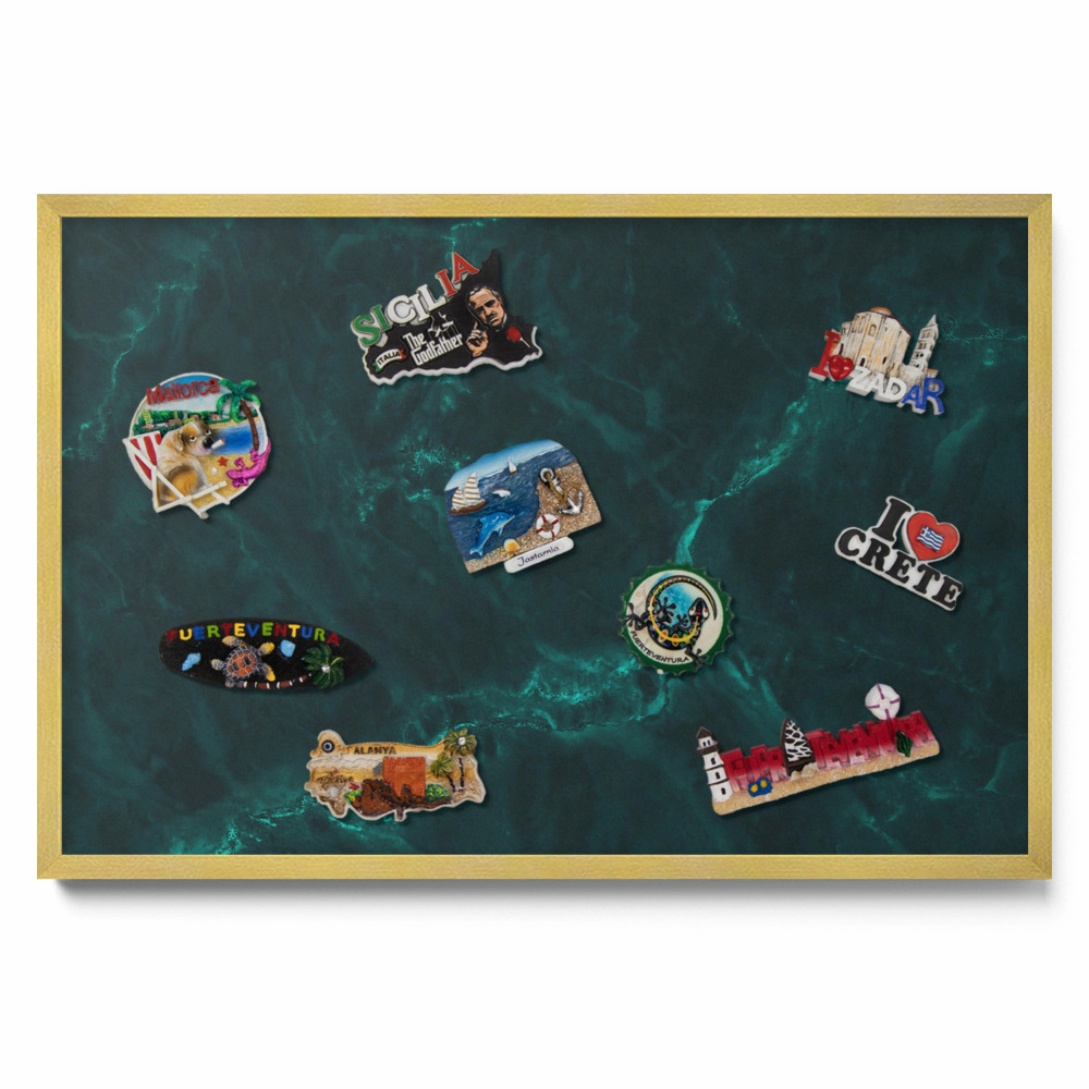 Marmură verde sticlă Tablă magnetică