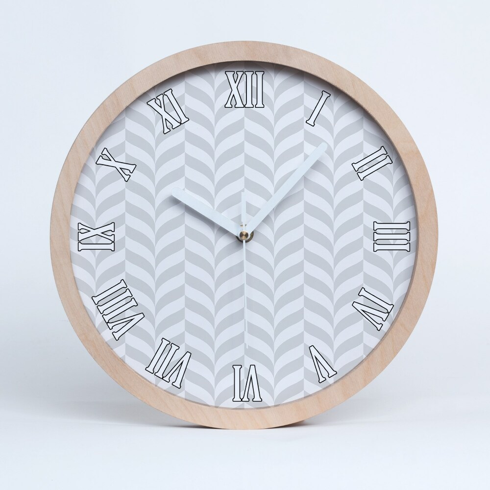 Ceas de lemn de perete Fundal Geometric
