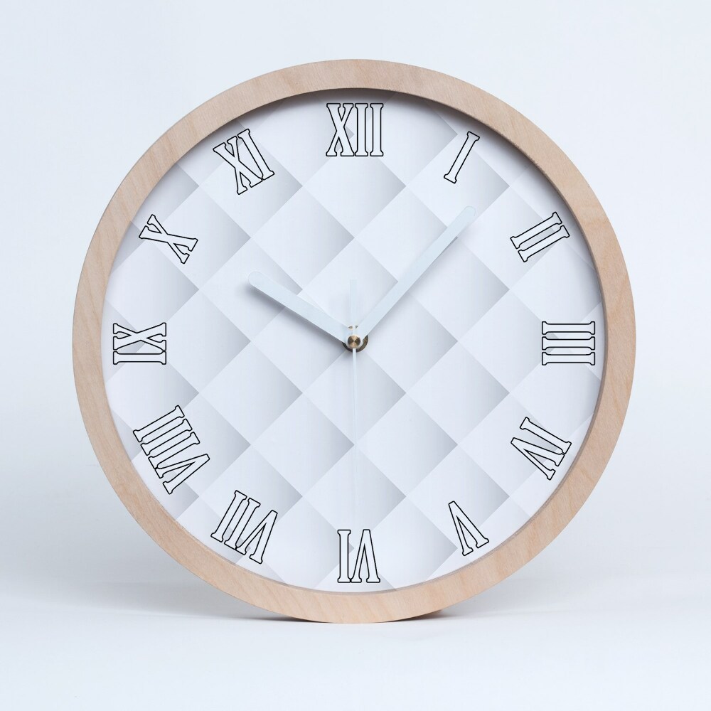 Ceas de perete lemn Fundal Pătrate