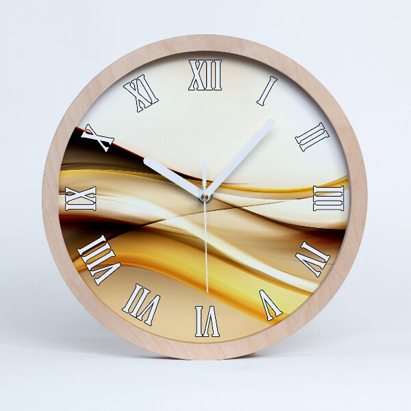 Ceas perete lemn Valuri Abstracte