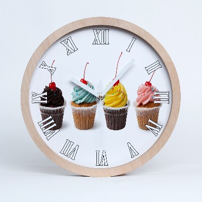Ceas lemn Cupcakes