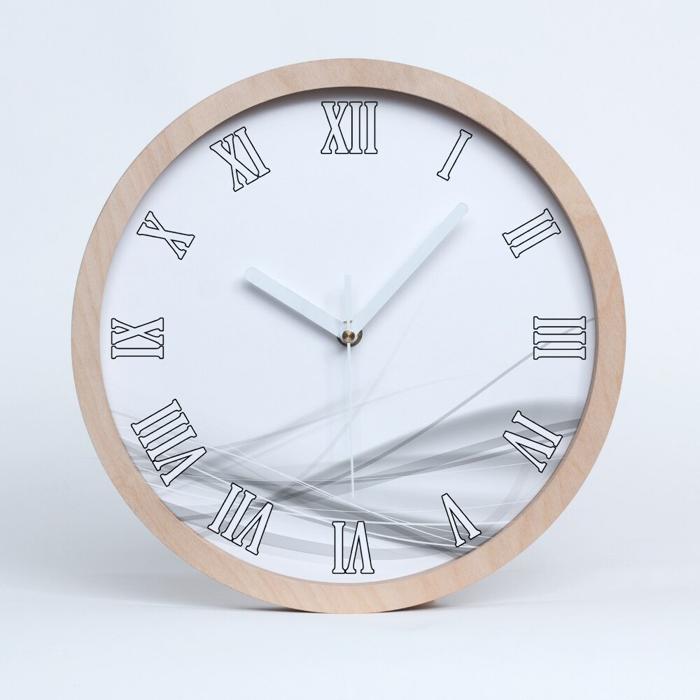 Ceas perete din lemn Valuri Abstracte