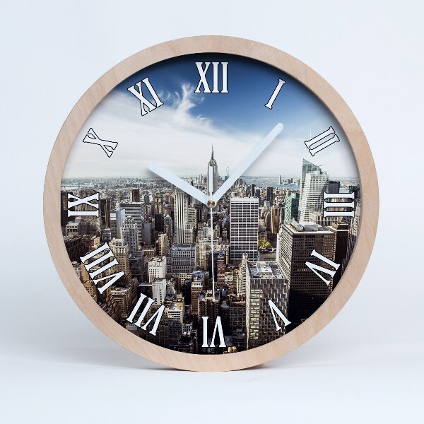 Ceas de perete lemn New York