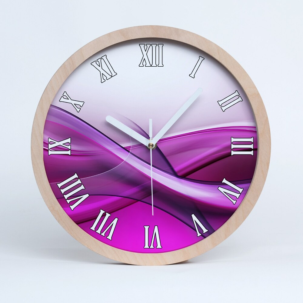 Ceas de perete lemn Fundal Cu Valuri