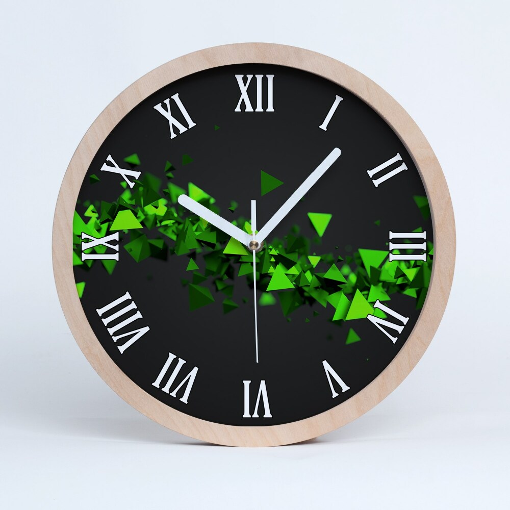 Ceas de lemn de perete Undă Geometrică