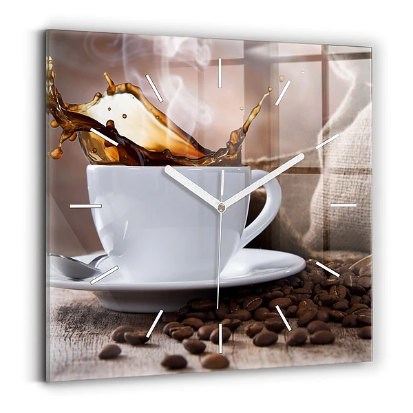 Ceas din sticlă pătrat ceașcă de cafea