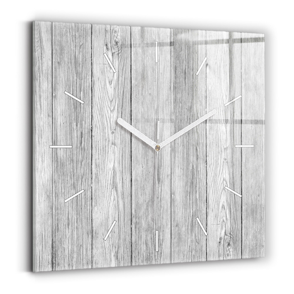 Ceas perete din sticlă pătrat Panouri din lemn
