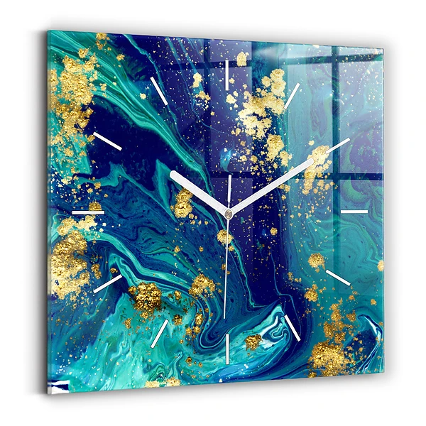Ceas perete din sticlă pătrat Abstracția modernă