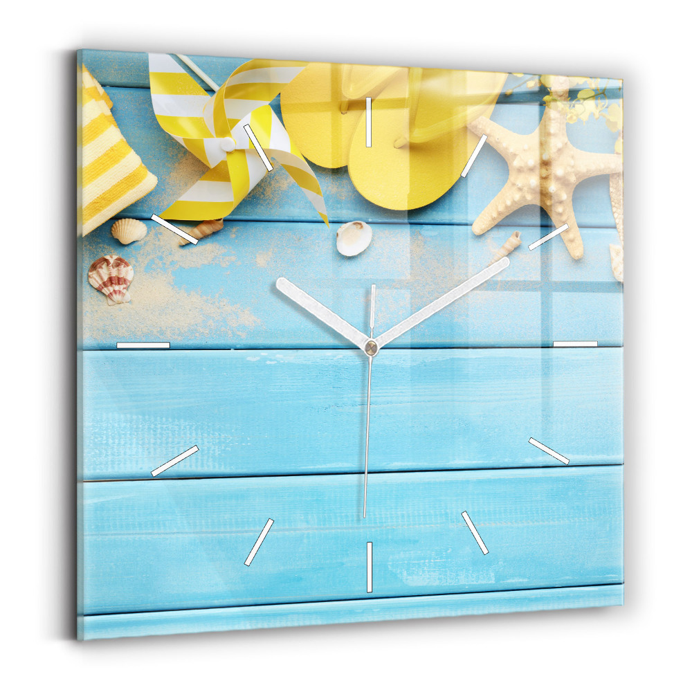 Ceas de sticlă pe perete pătrat Accesorii și plăci de plajă