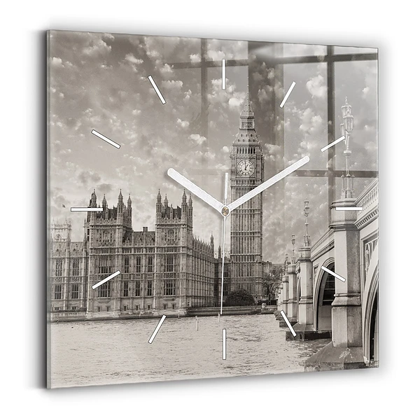 Ceas pătrat de perete din sticlă Londra Anglia Big Ben