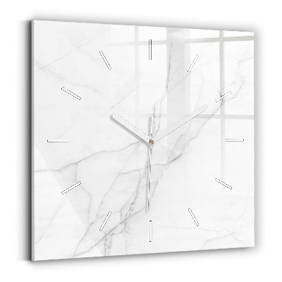 Ceas de sticlă pe perete pătrat Marmură decorativă