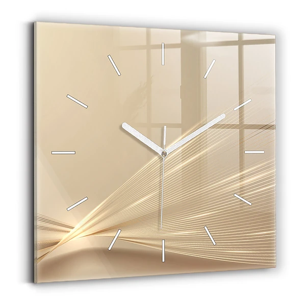 Ceas de sticlă pe perete pătrat Lumină abstractă
