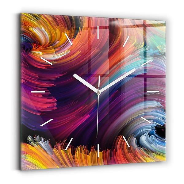 Ceas de sticlă pe perete pătrat Abstracția vânzării