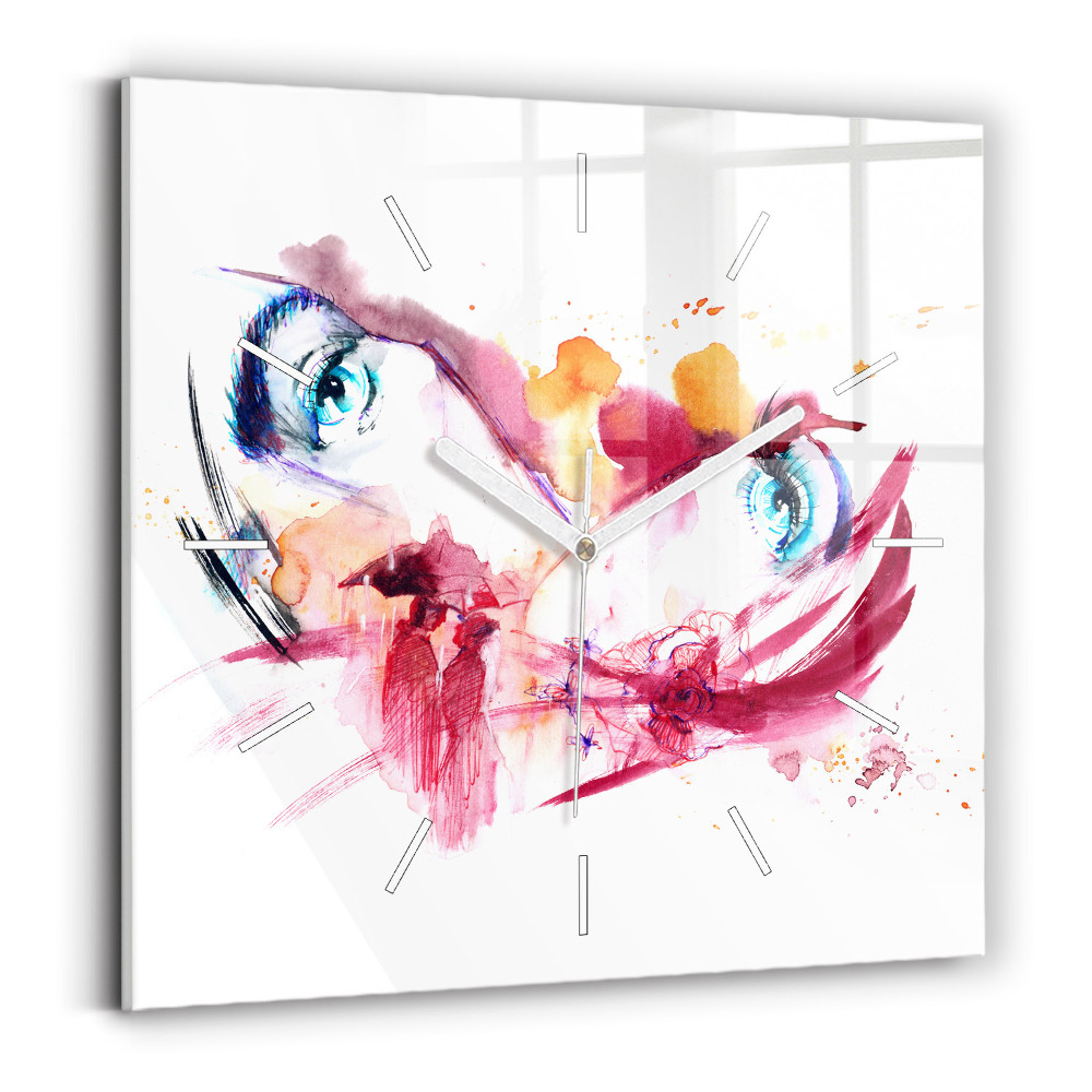 Ceas din sticlă pătrat Cuplu romantic