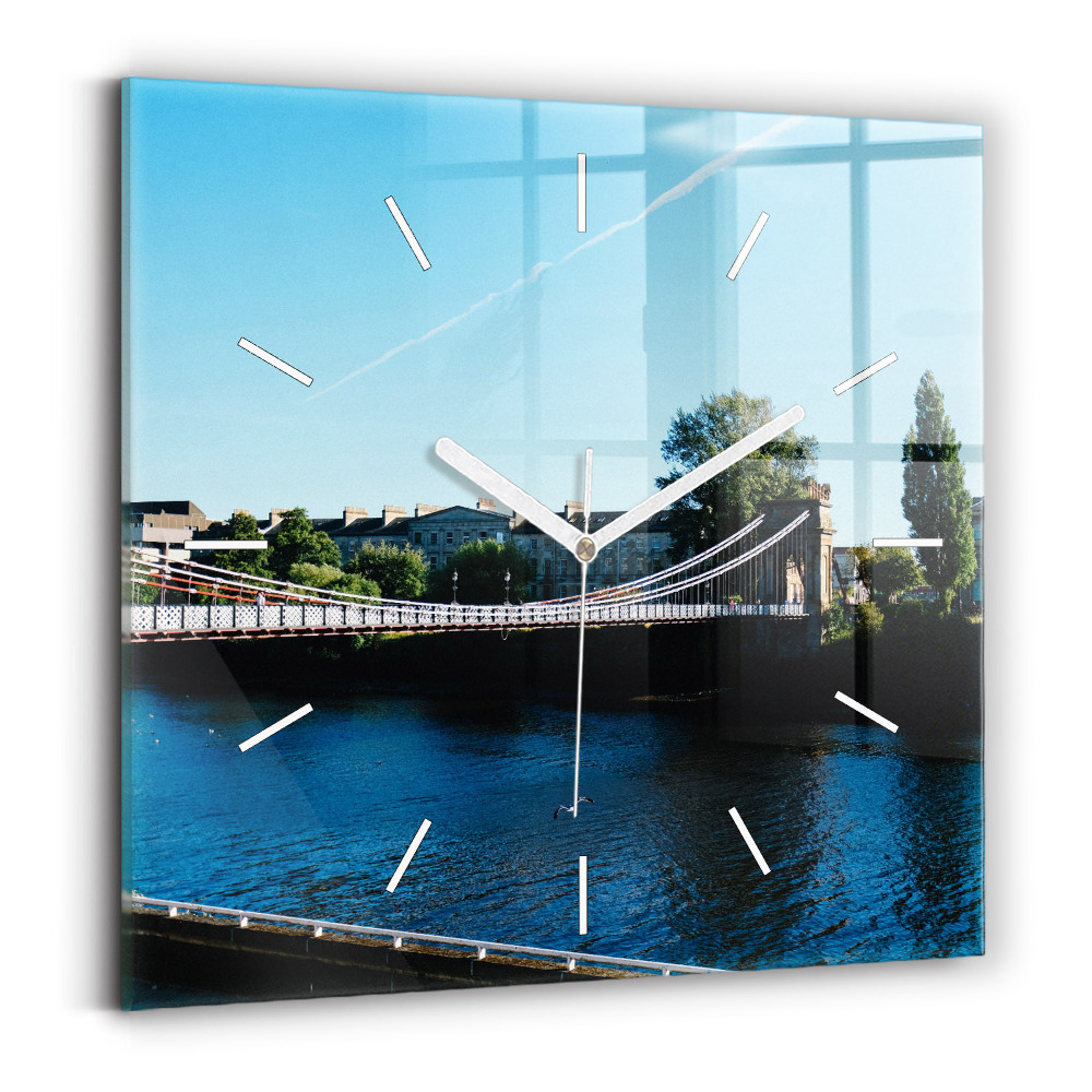Ceas perete din sticlă pătrat Southportland Scoția