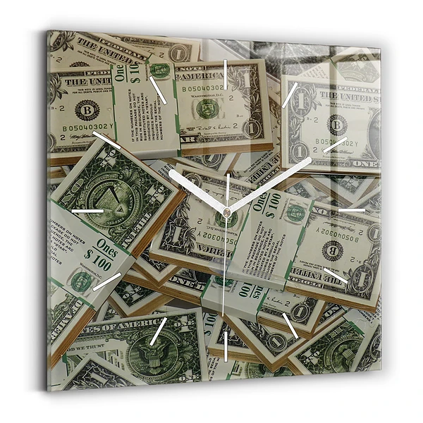 Ceas din sticlă pătrat 1 dolar american