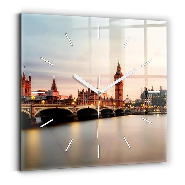 Ceas din sticlă pătrat Orizontul Big Ben a Londrei