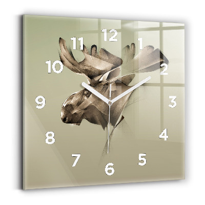 Ceas de sticlă pe perete pătrat Elan grafic