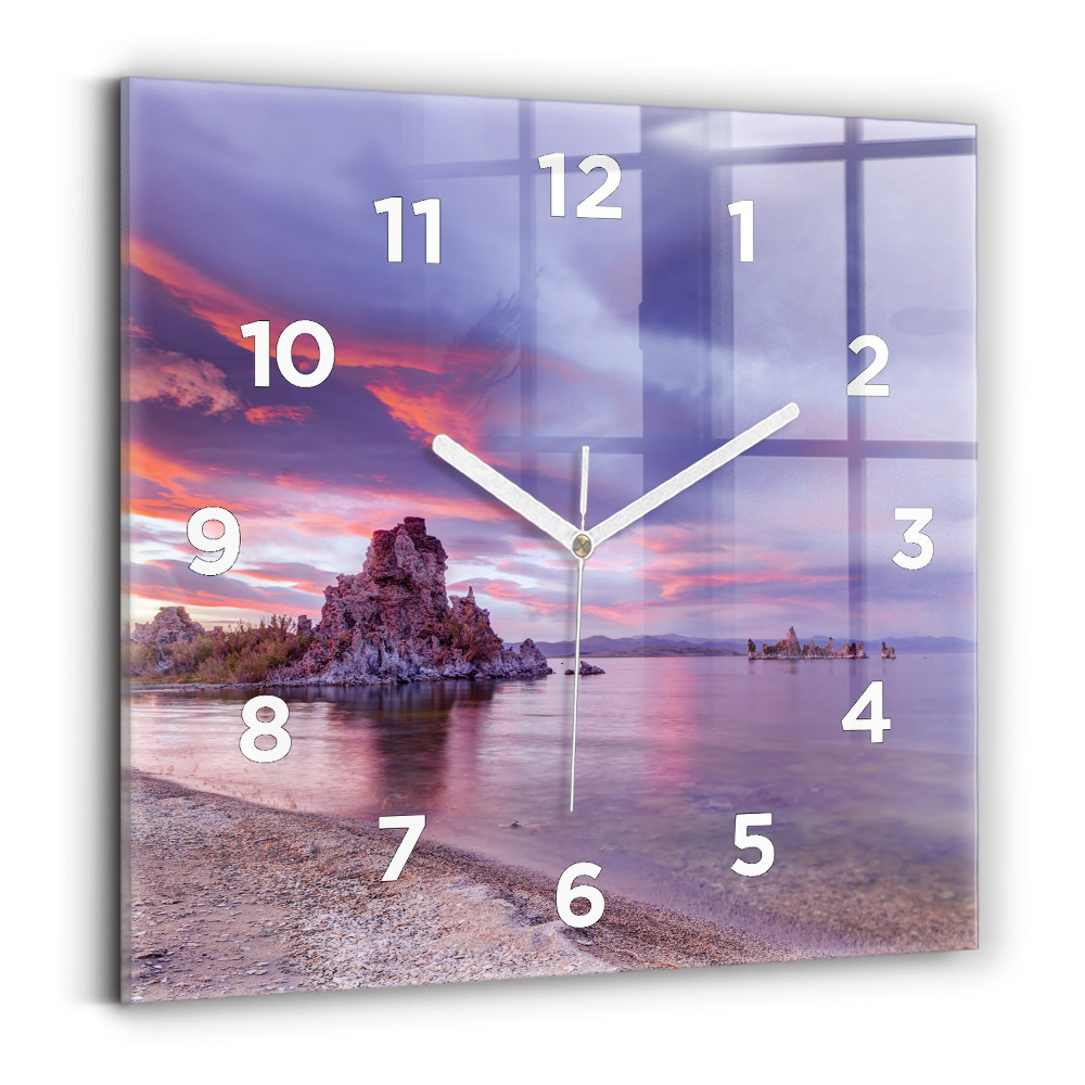 Ceas din sticlă pătrat Răsărit din California