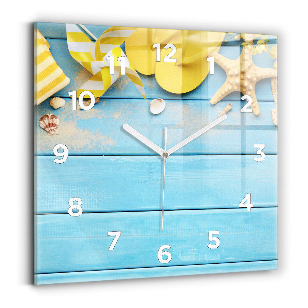 Ceas de sticlă pe perete pătrat Accesorii și plăci de plajă