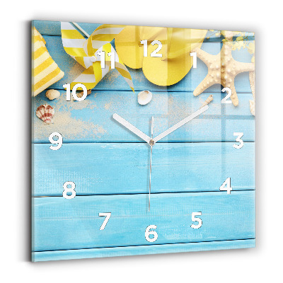 Ceas de sticlă pe perete pătrat Accesorii și plăci de plajă